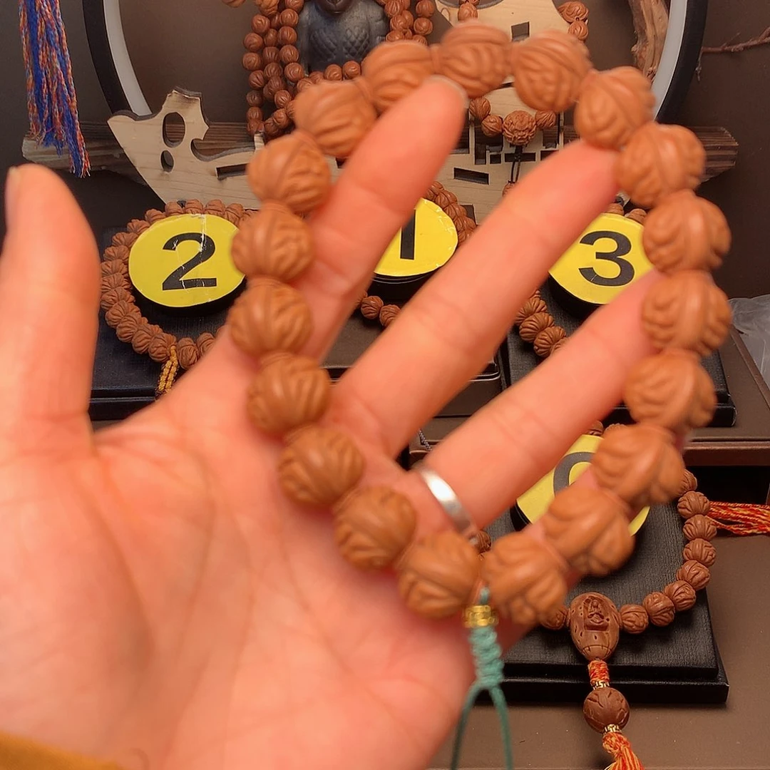 桃核吊坠飞*小金豆手串16