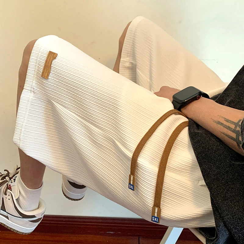 短裤男士夏季薄款冰丝速干男款大码宽松篮球运动五分裤衩休闲裤子