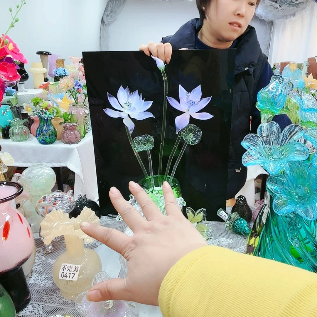 千***雪福利不退不换琉璃花瓶花器艺术品