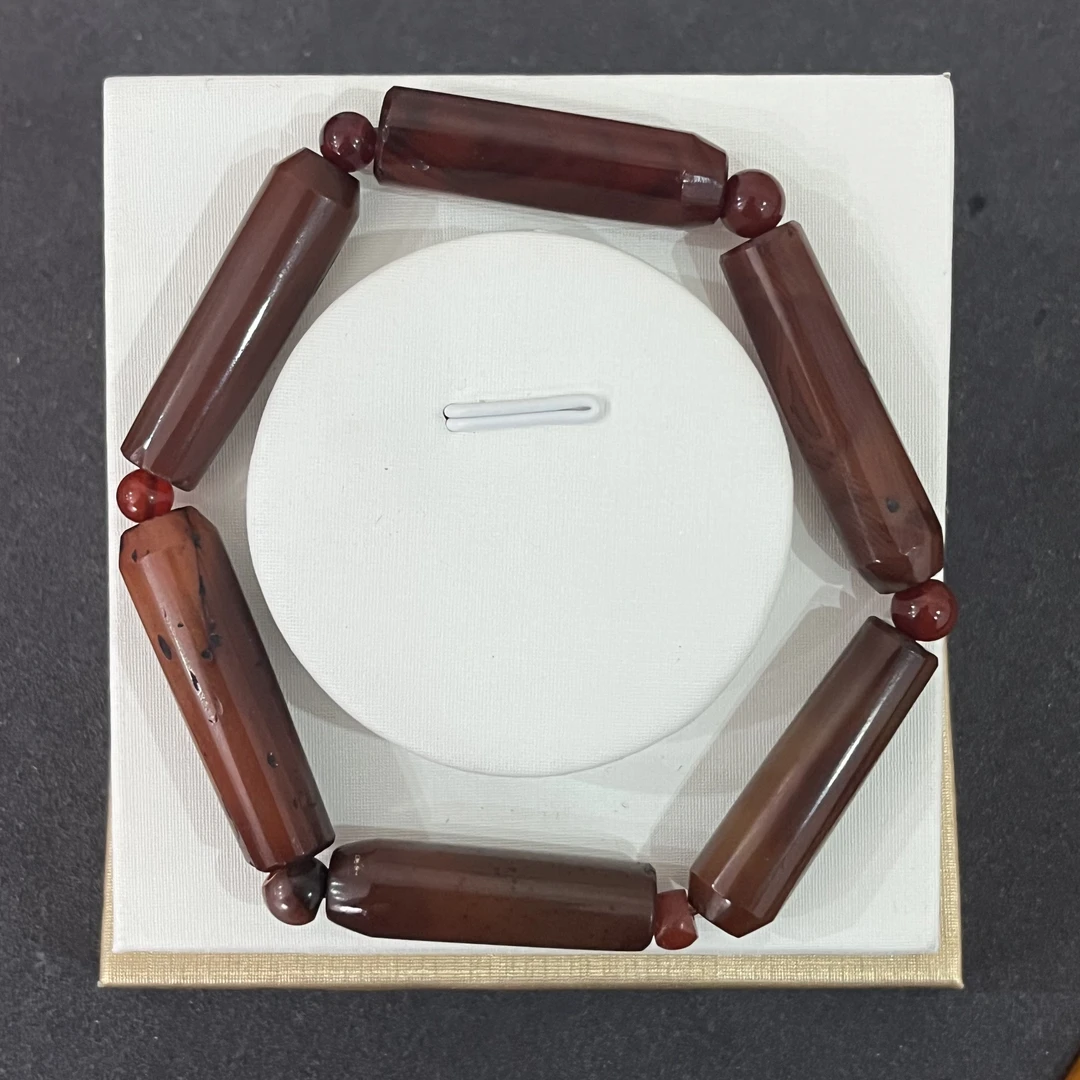 【岁龙甄选】红玛瑙子弹头手串