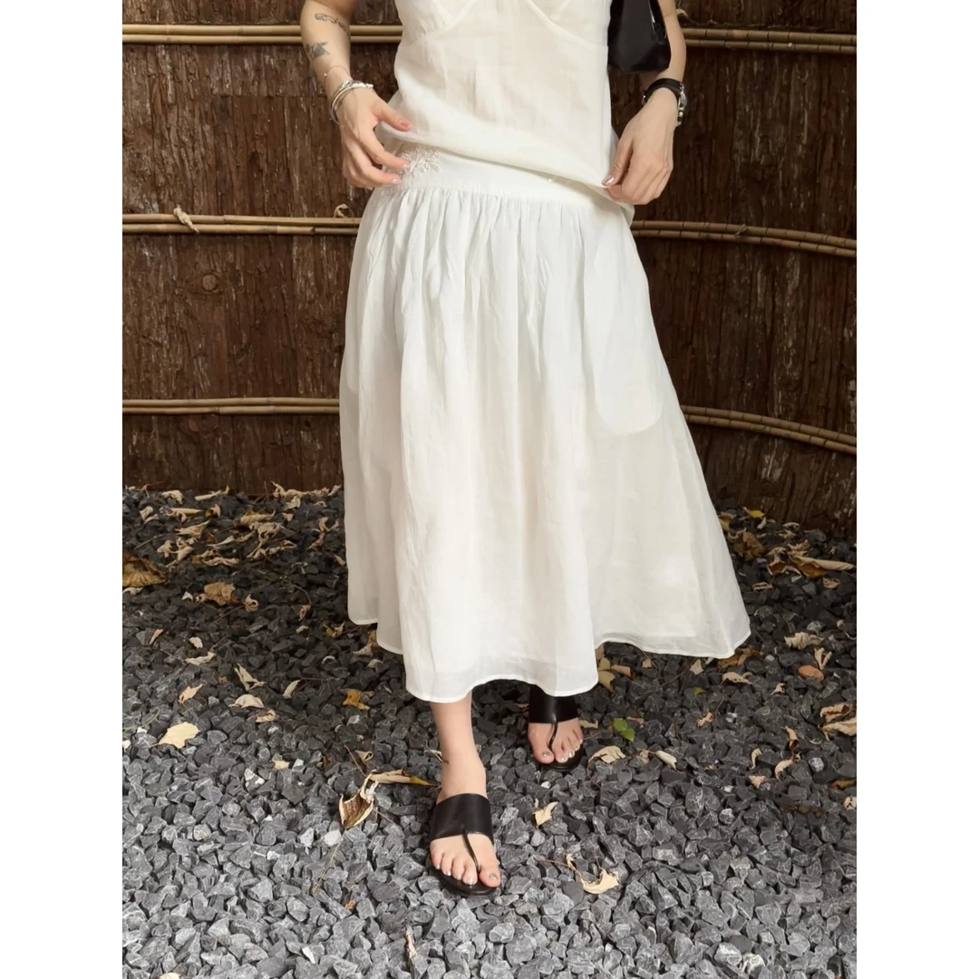 【DYMMXYMM】- 云影.显瘦宽松法式裙夏款设计师钉珠高奢 -5SSW7696