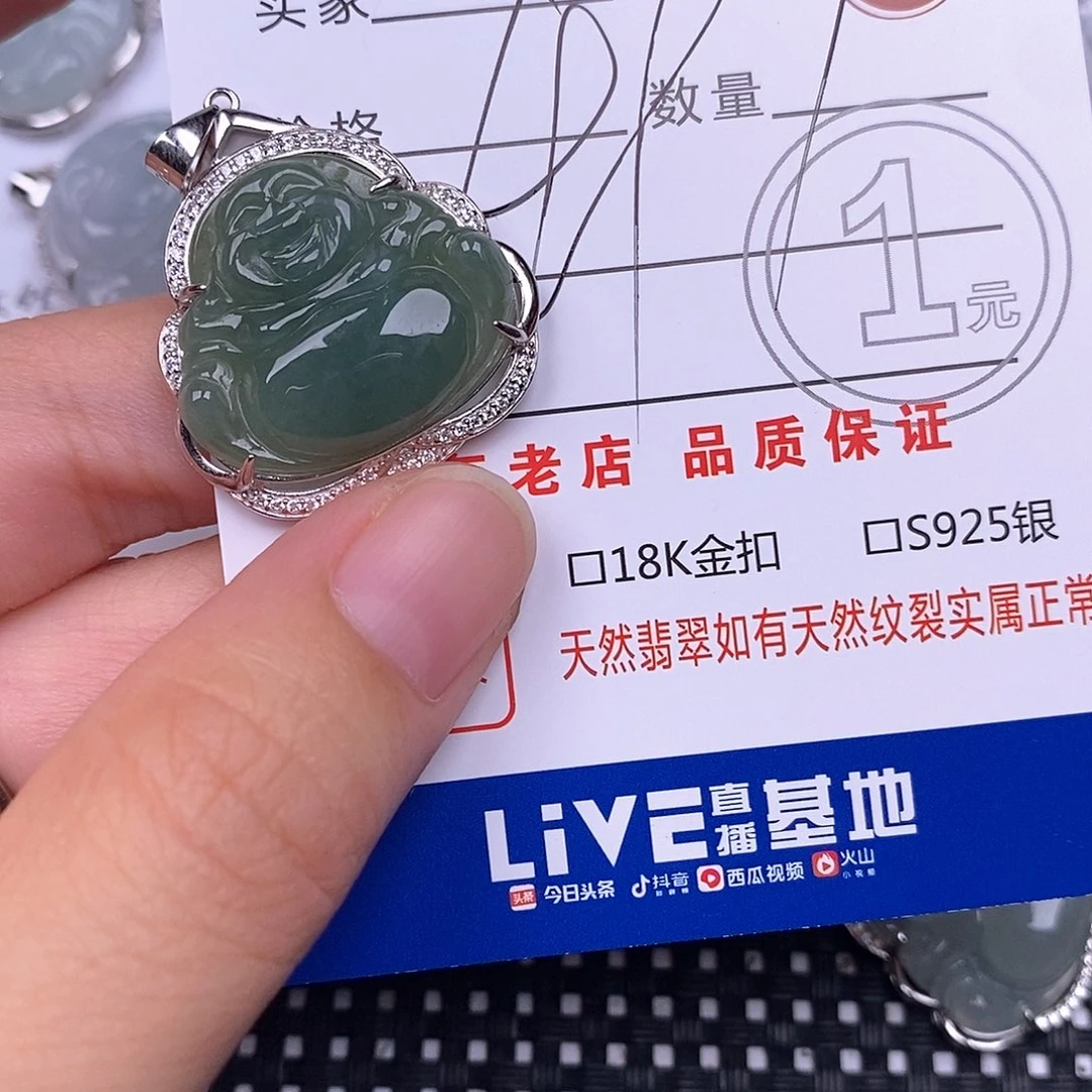 翡翠银S925镶嵌颈饰