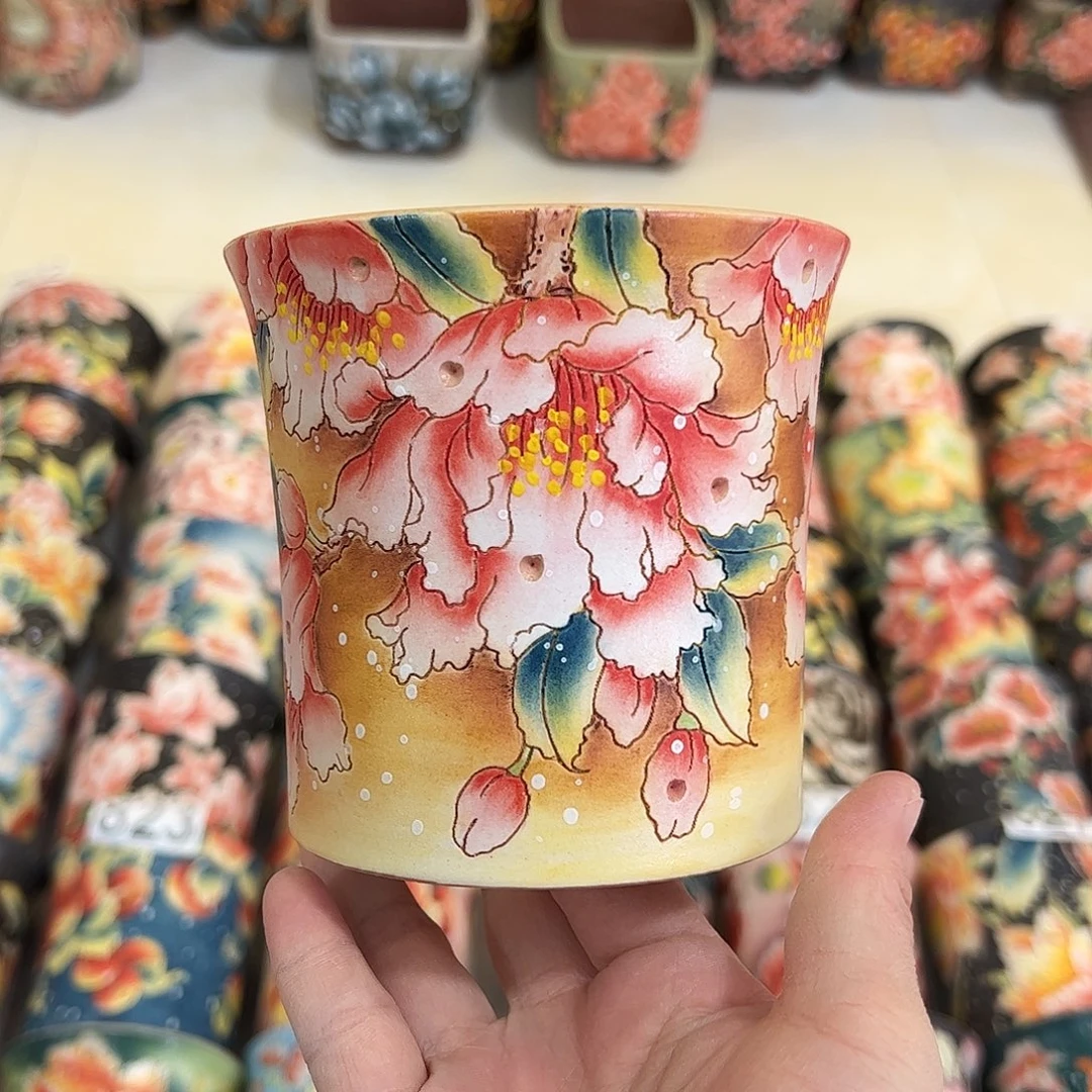 景德镇炫彩手绘口10.5高10