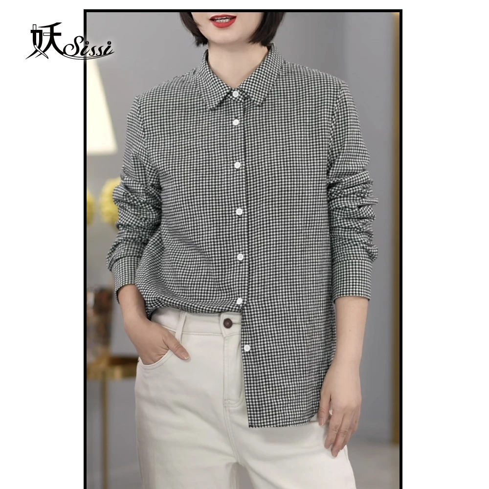 24秋冬高支磨毛棉小格纹衬衫