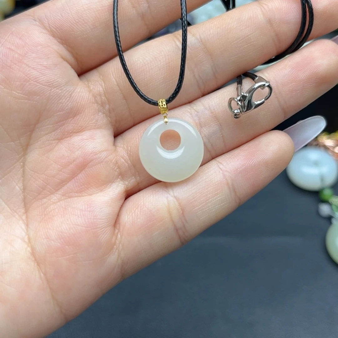 18K金镶嵌和田玉珠宝半成品