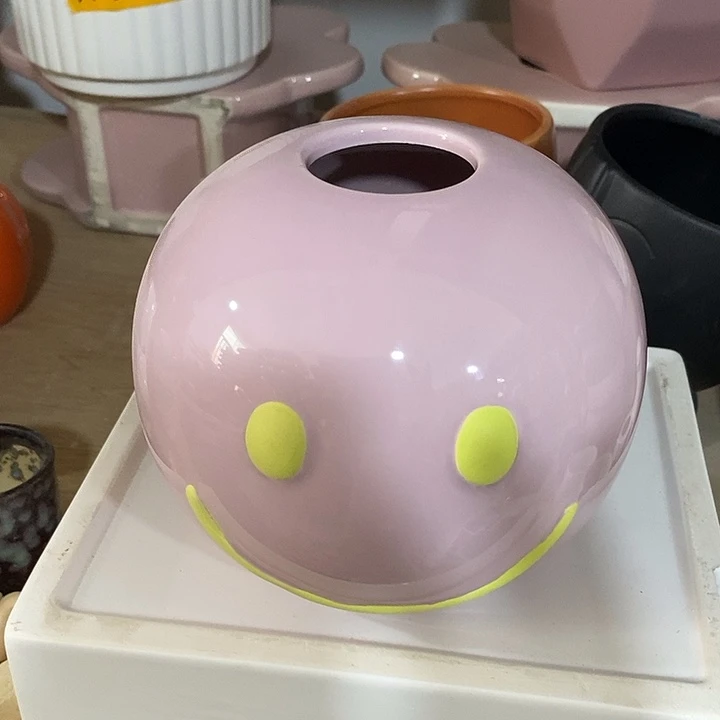 摆件水培陶盆无孔 瑕疵介意勿拍
