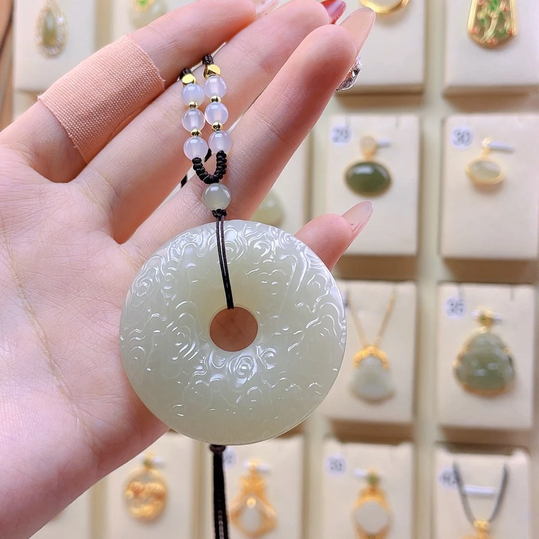 和田玉吊坠(赠链)未镶嵌风*