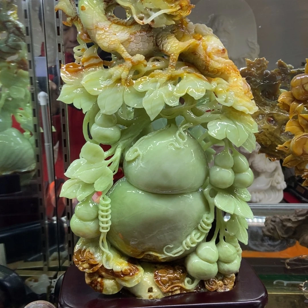石材天然岫岩玉摆件