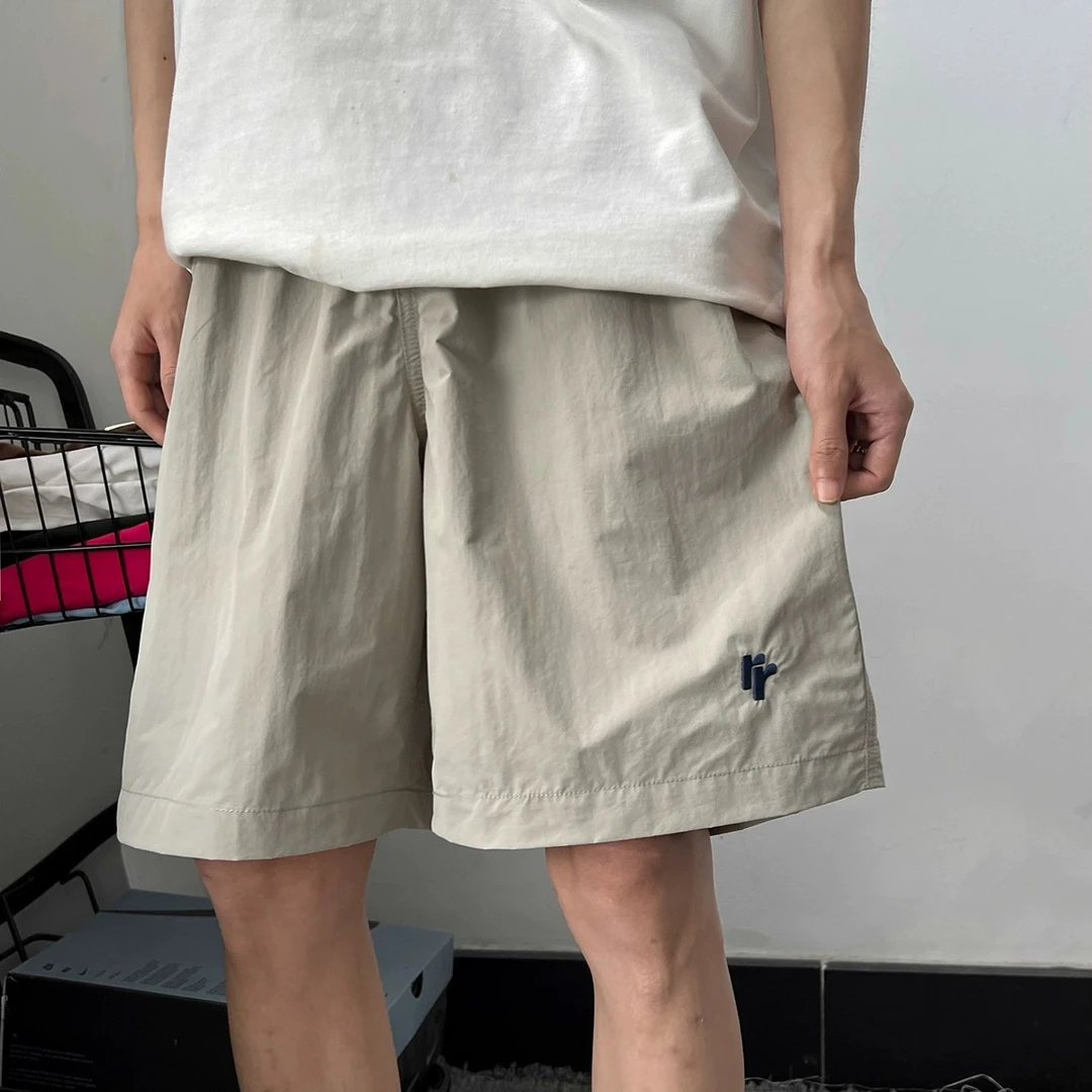 速干运动短裤男夏季薄款大码宽松潮牌美式休闲五分裤子冰丝沙滩裤