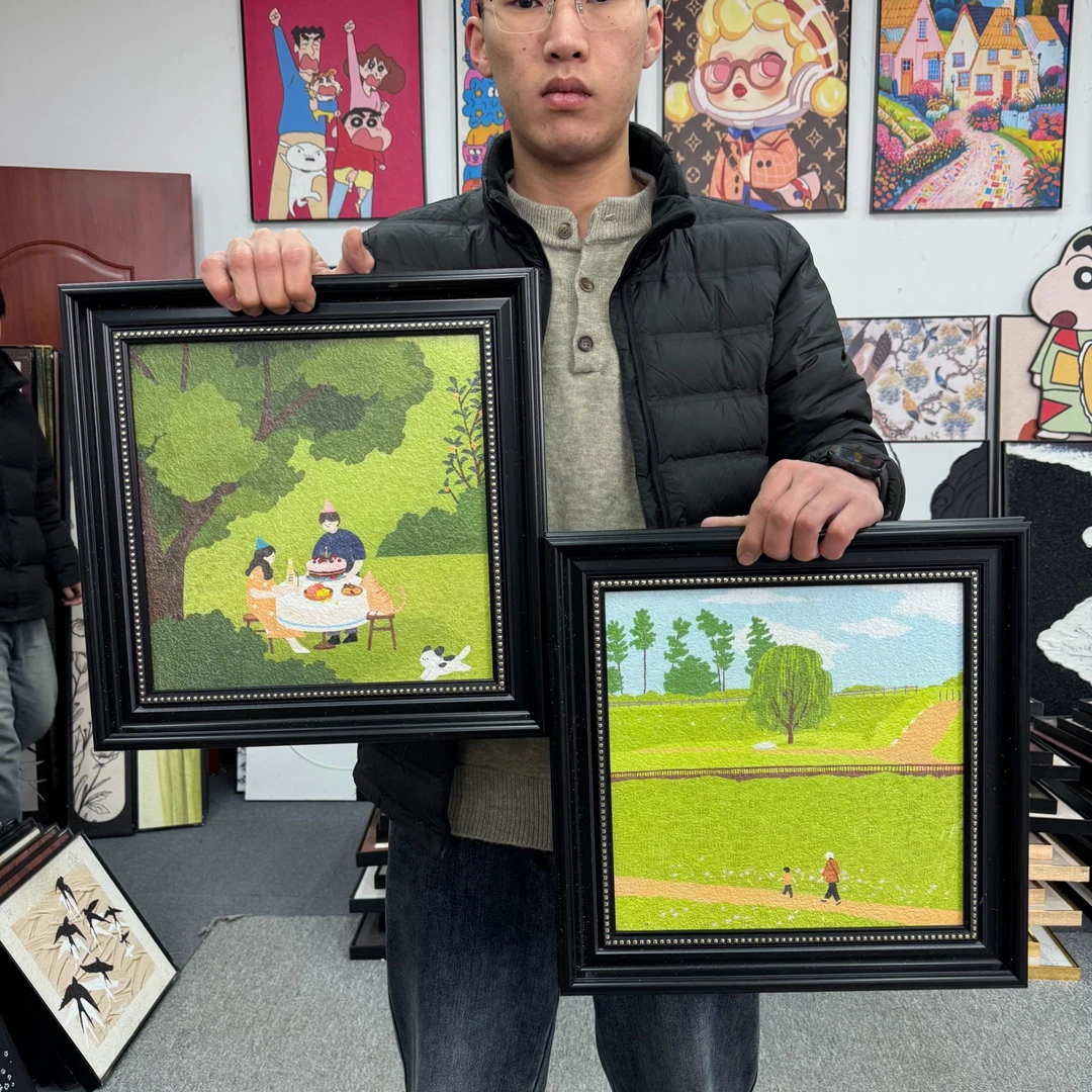 ins小清新田园风客厅装饰画装饰画轻奢入户玄关4040