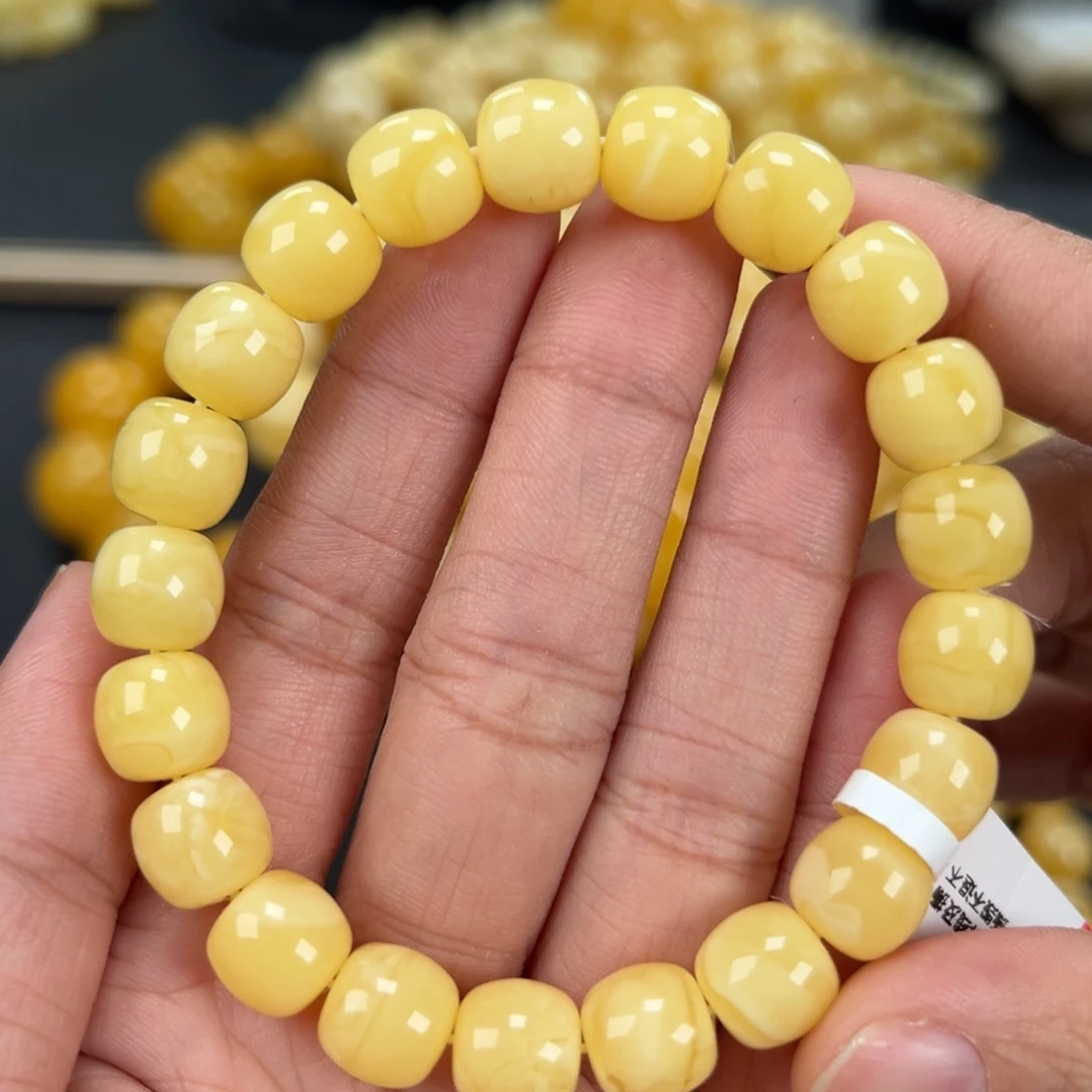 琥珀未镶嵌手链13.2克 10mm