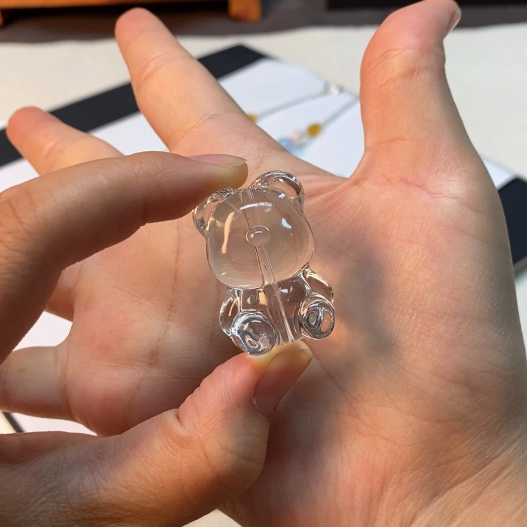 无非金属手串白水全净体 小熊单颗