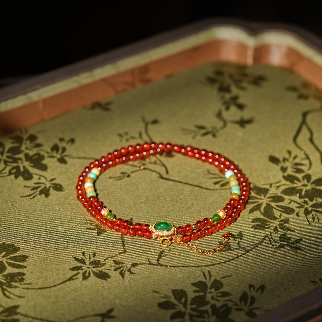 【左边珠宝】石榴石项链（C970）