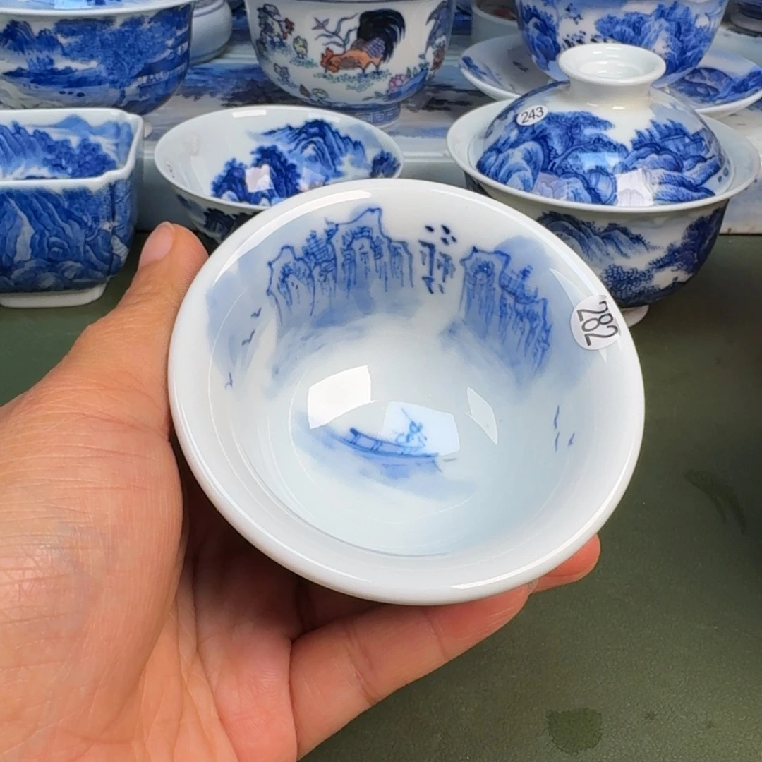 瓷景德镇纯手绘茶具圆圆282