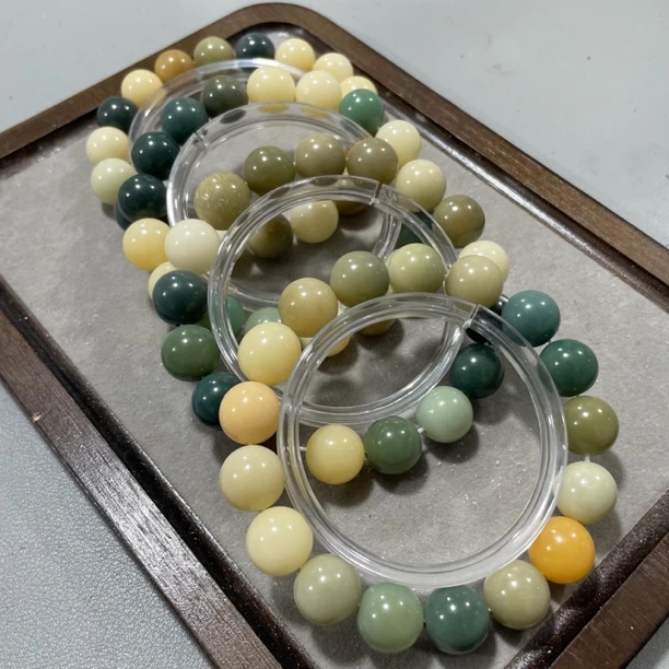 P676多宝菩提圆珠卡1.2单圈手串（底色多样，发其一，介意慎拍）