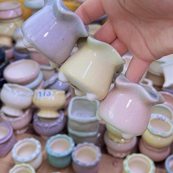 红陶陶瓷花盆当场满12包邮