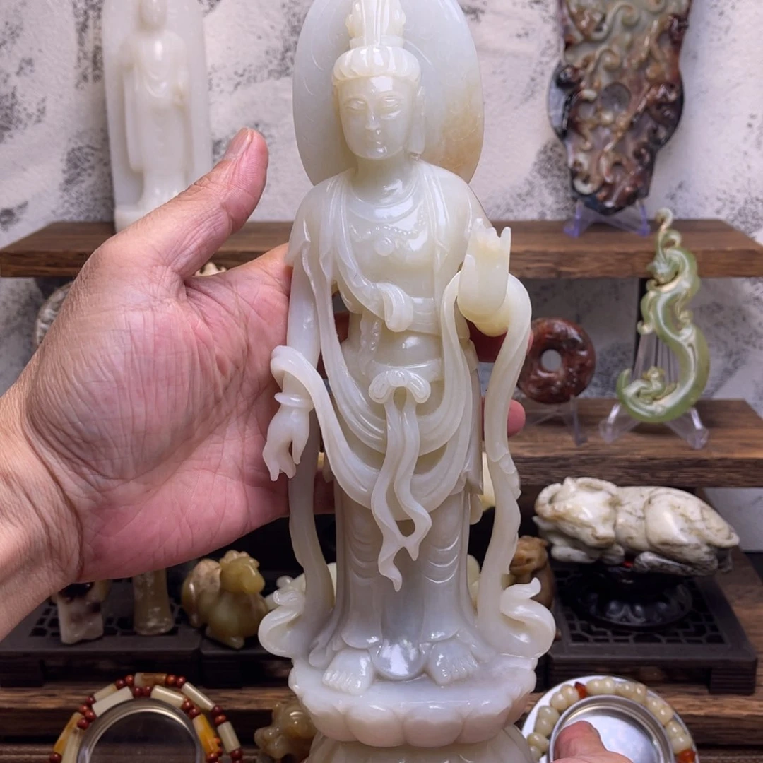 和田玉未镶嵌摆件阿*哥