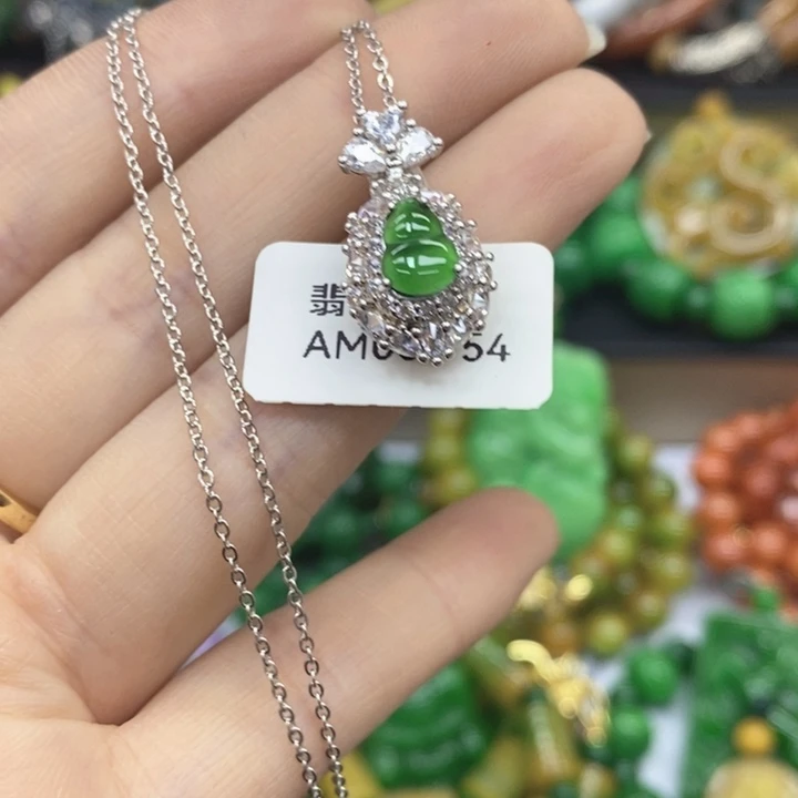 翡翠未镶嵌手链项链55