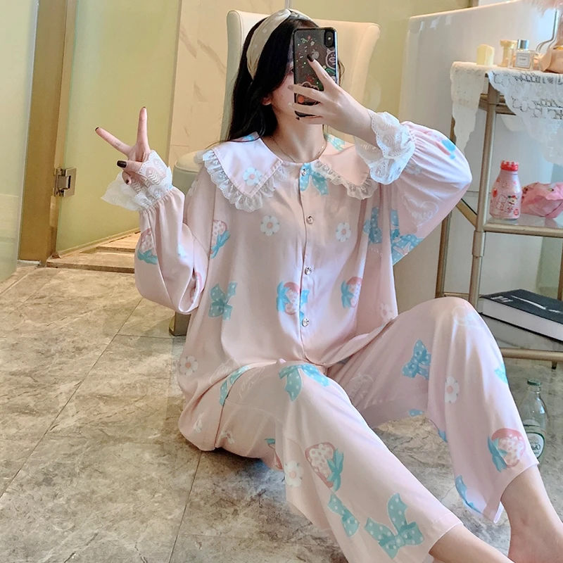 睡衣女款爆款2025新款冰雪丝开衫空调房必备-22013