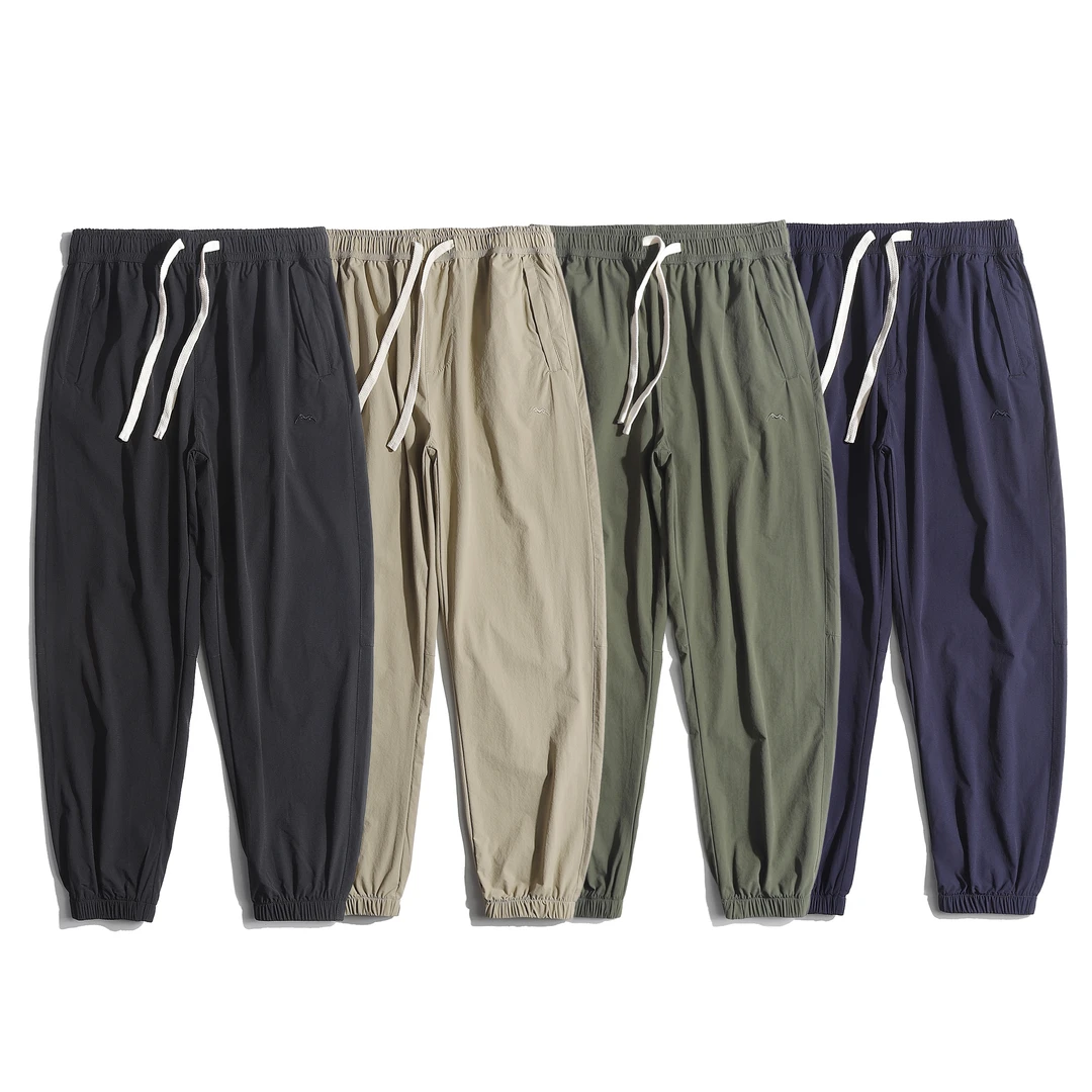 山系夏季冰丝高弹工装男士休闲轻薄日系潮流束脚裤GK1959