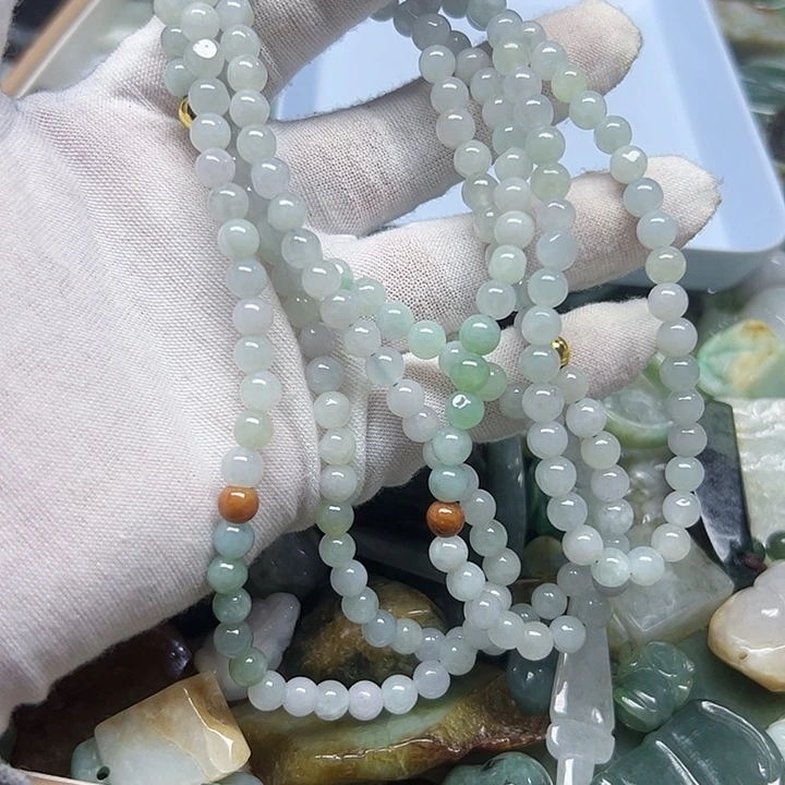 风***钟翡翠未镶嵌颈饰天然翡翠52