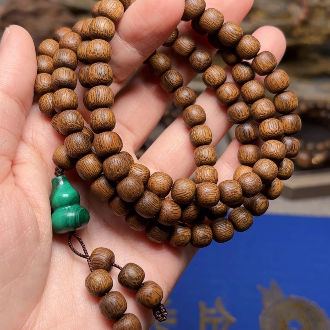 手串沉香越南芽庄黄油白棋楠熟结料0.7×0.8×108