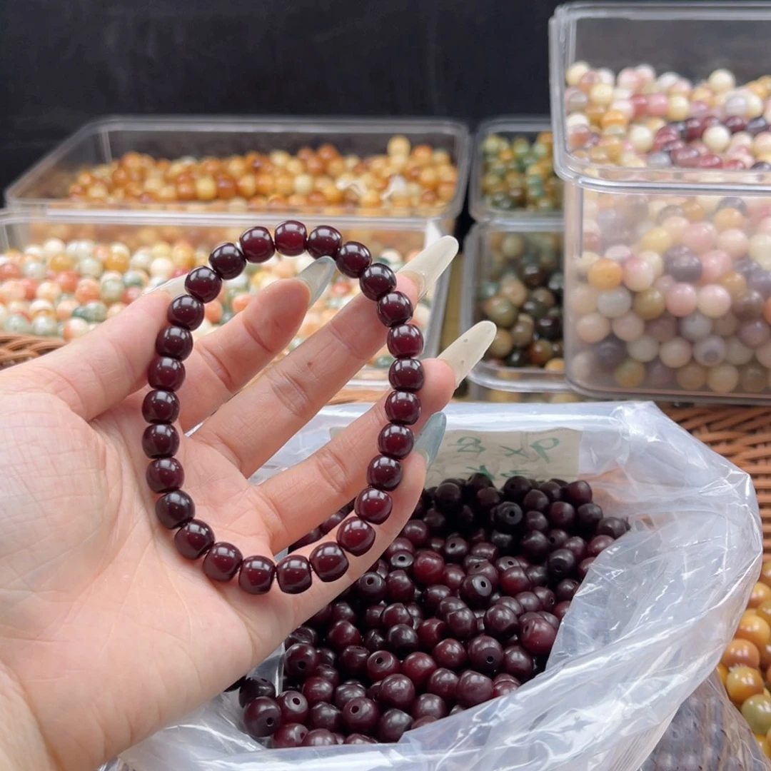 白玉菩提吊坠q9mm/100+10颗糖心酒桶