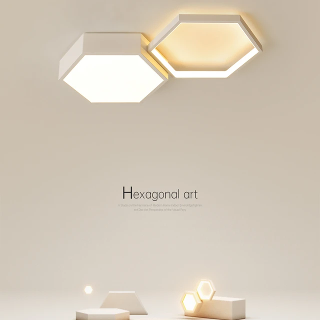 简约现代led吸顶灯创意几何卧室灯极简小客厅灯设计师餐厅书房灯