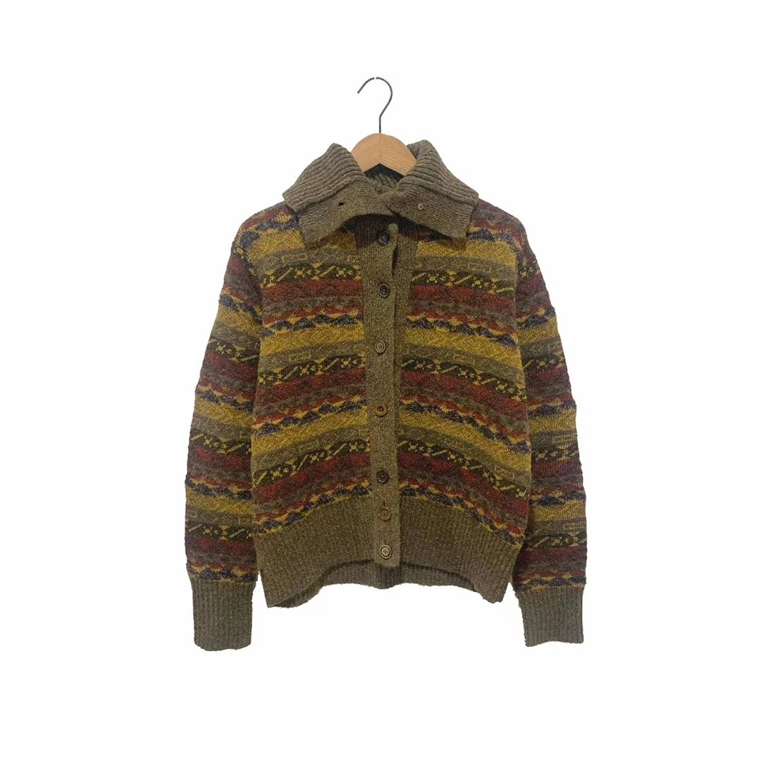 左岸迷香 Z24FW7002 布衣分享秋冬复古羊毛混纺针织外套毛衣开衫