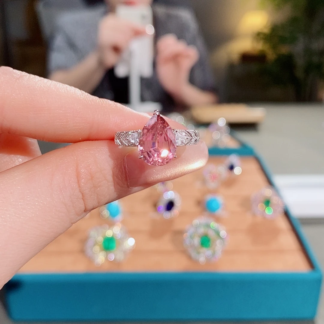 碧玺戒指18K金镶嵌2.91ct
