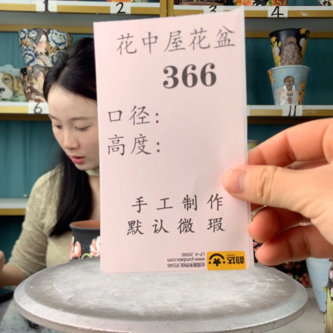 艾***子陶景德镇手工花盆366