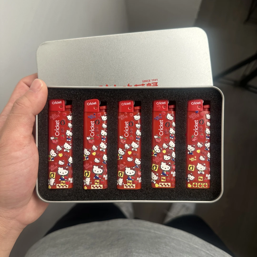 草蜢正版cricket创意高颜值可爱kt猫女生打火机个性防爆送礼物