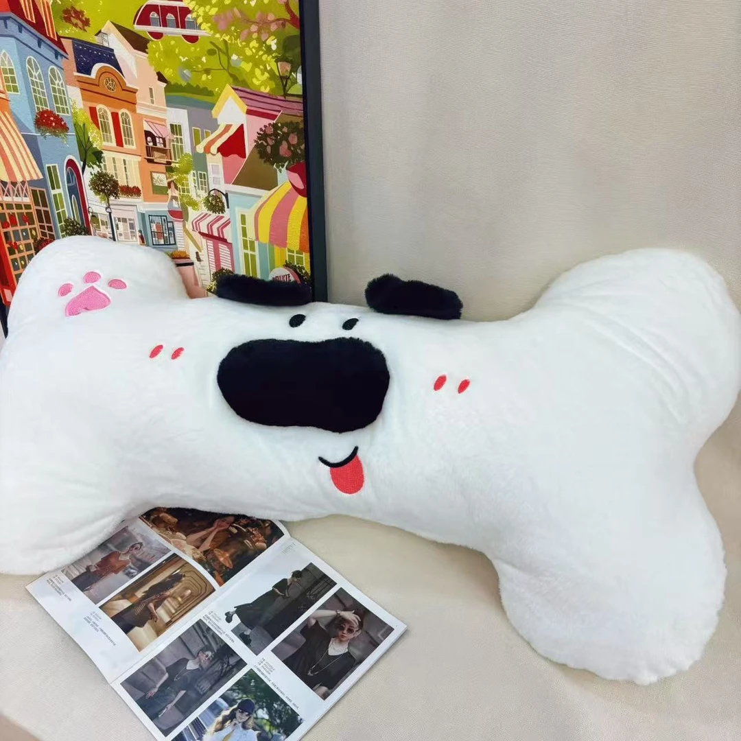 可爱小狗骨头公仔玩偶床上睡觉夫腿抱枕毛绒玩具送女牛礼物60厘米