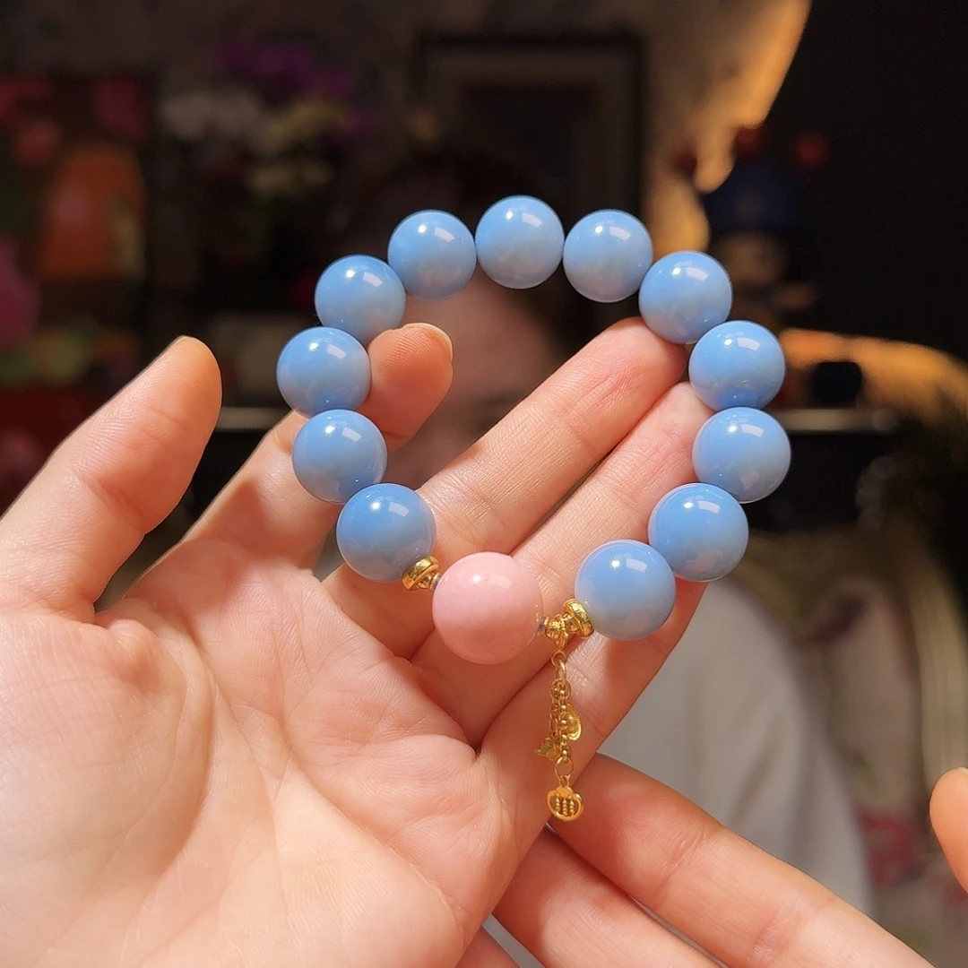 石英质玉18K金镶嵌手链