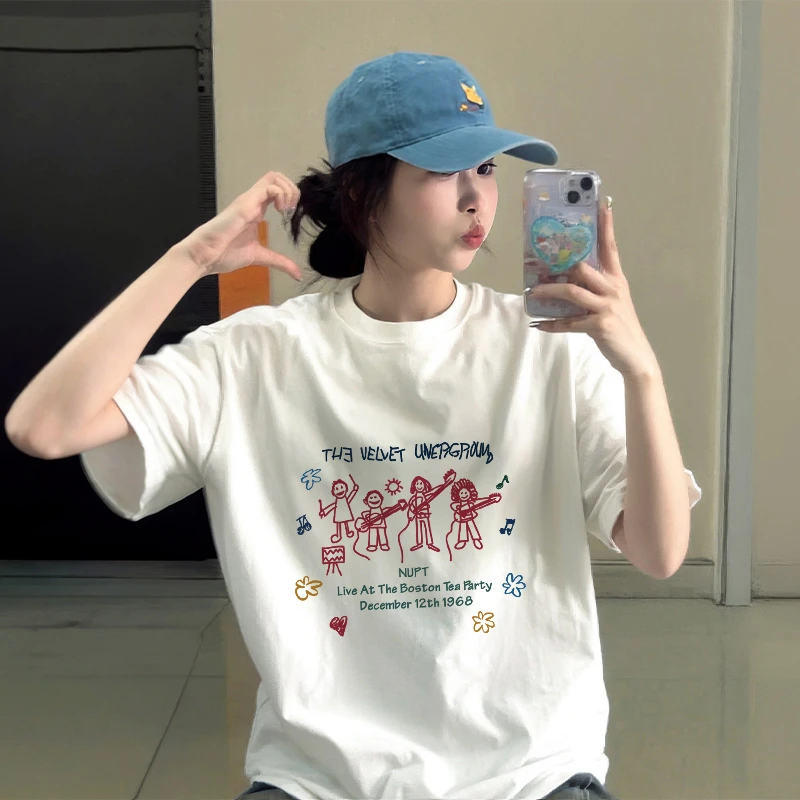 100%纯棉280克重磅美式短袖t恤夏新款设计小众半袖百搭上衣体恤