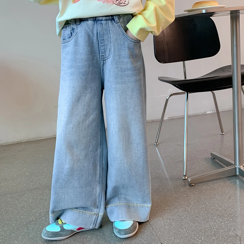 2025女童春装新品牛仔裤水洗软牛仔 5CJ2KZ9443