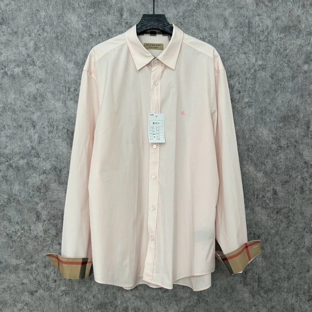 95新 BURBERRY/博柏利 Burberry粉色战马衬衫