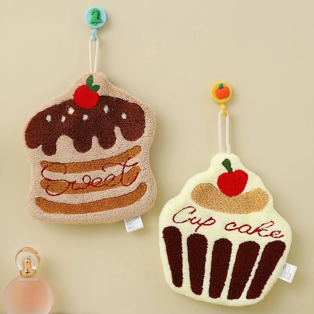 卡通擦手巾挂式吸水速干不易掉毛加厚厨房浴室洗手间擦手毛巾