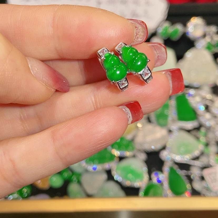 【闪购商品】未镶嵌翡翠耳饰天然翡翠