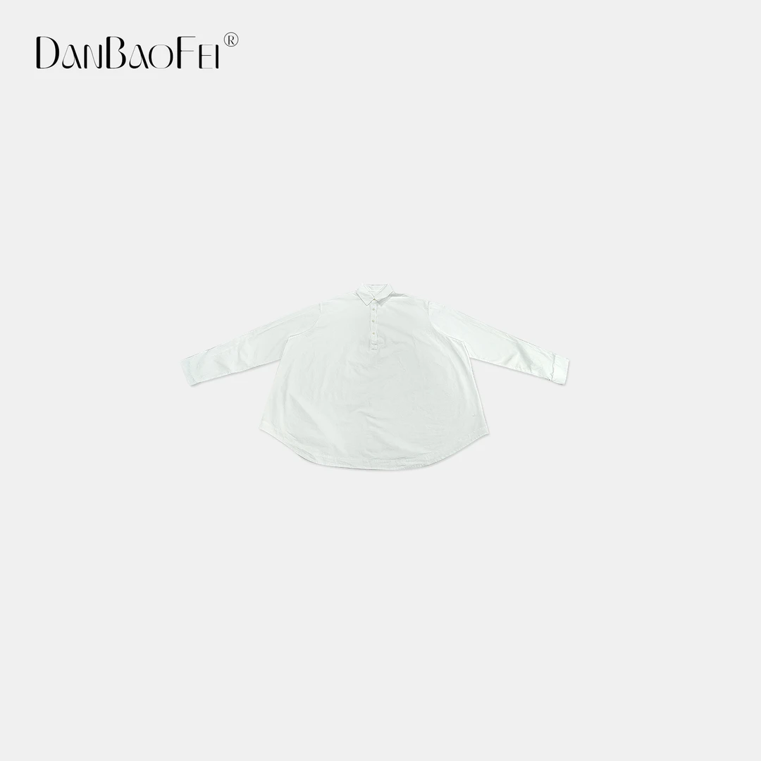 [KK] 后知后觉 极简廓形半开襟亨利领衬衫衬衣 YLM00817