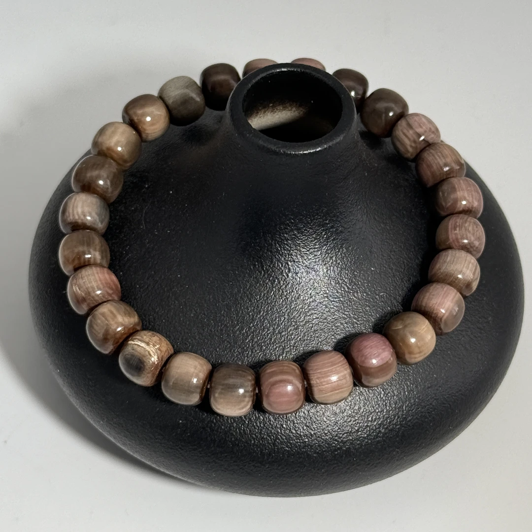 猛犸牙雕水墨粉单圈8*7mm假一罚四X1573