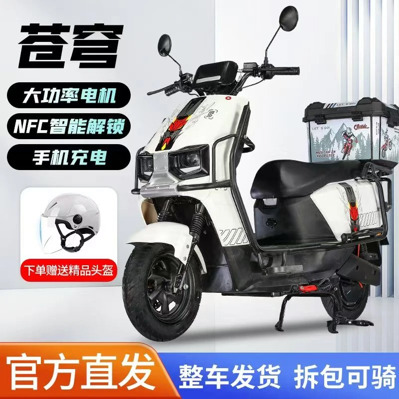 飞野72V32A锂电池高速长续航高配电动摩托车适合成人外卖通勤使用