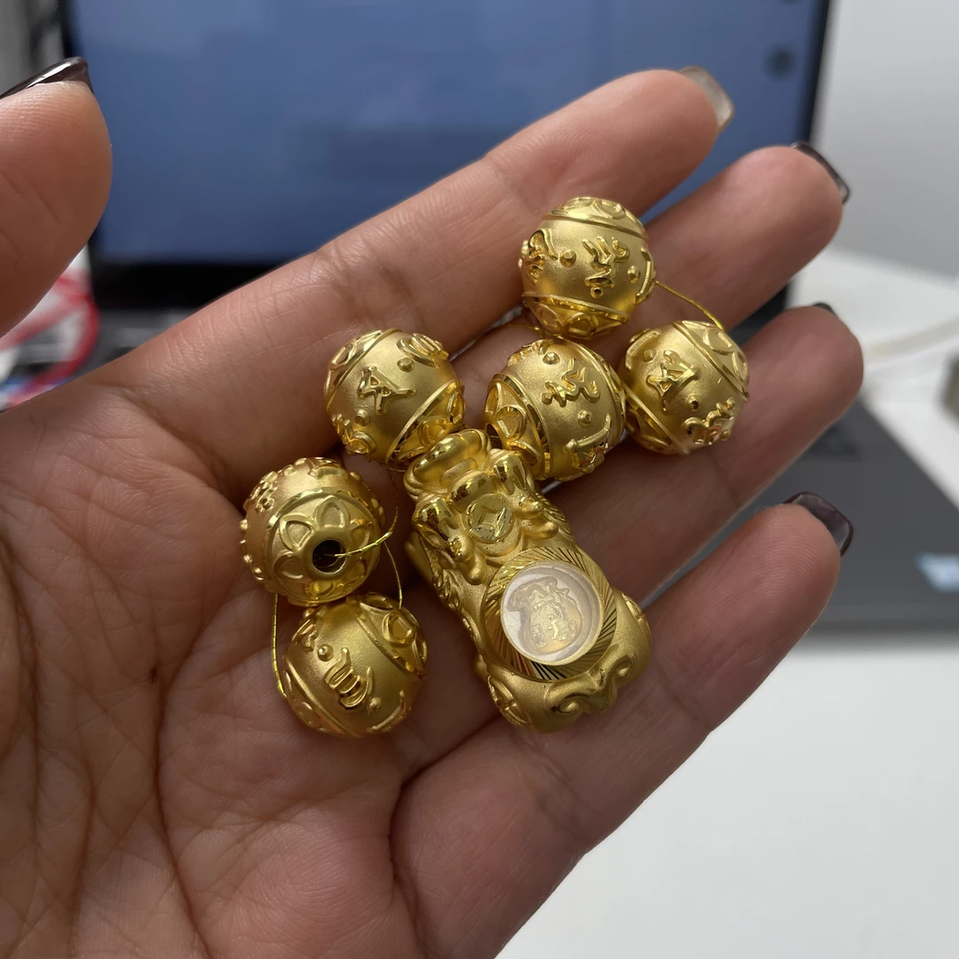 足金时来运转貔貅手串