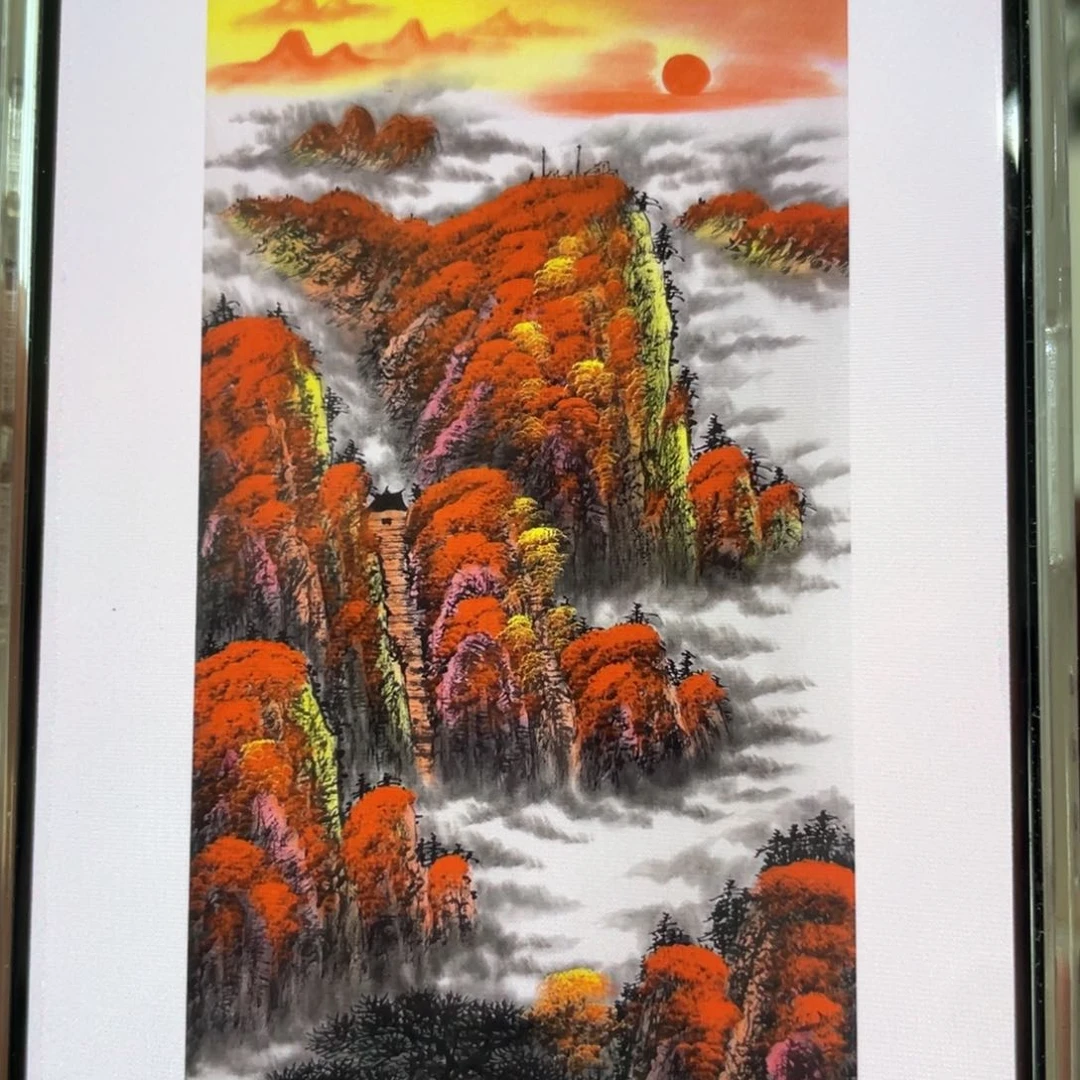 国画建**采带框尺寸163*83厘米