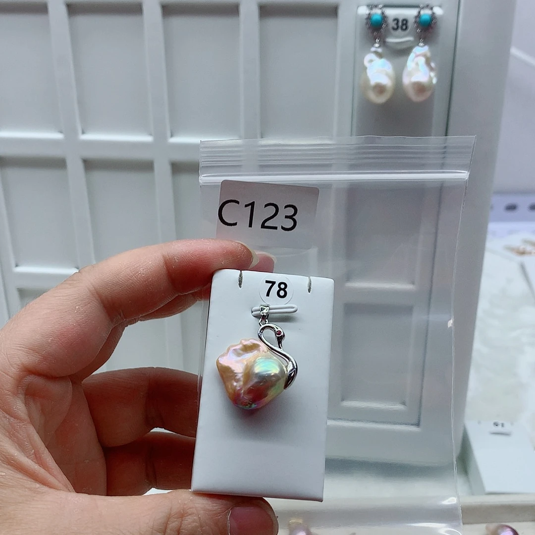 吊坠(不含链)淡水珍珠合金