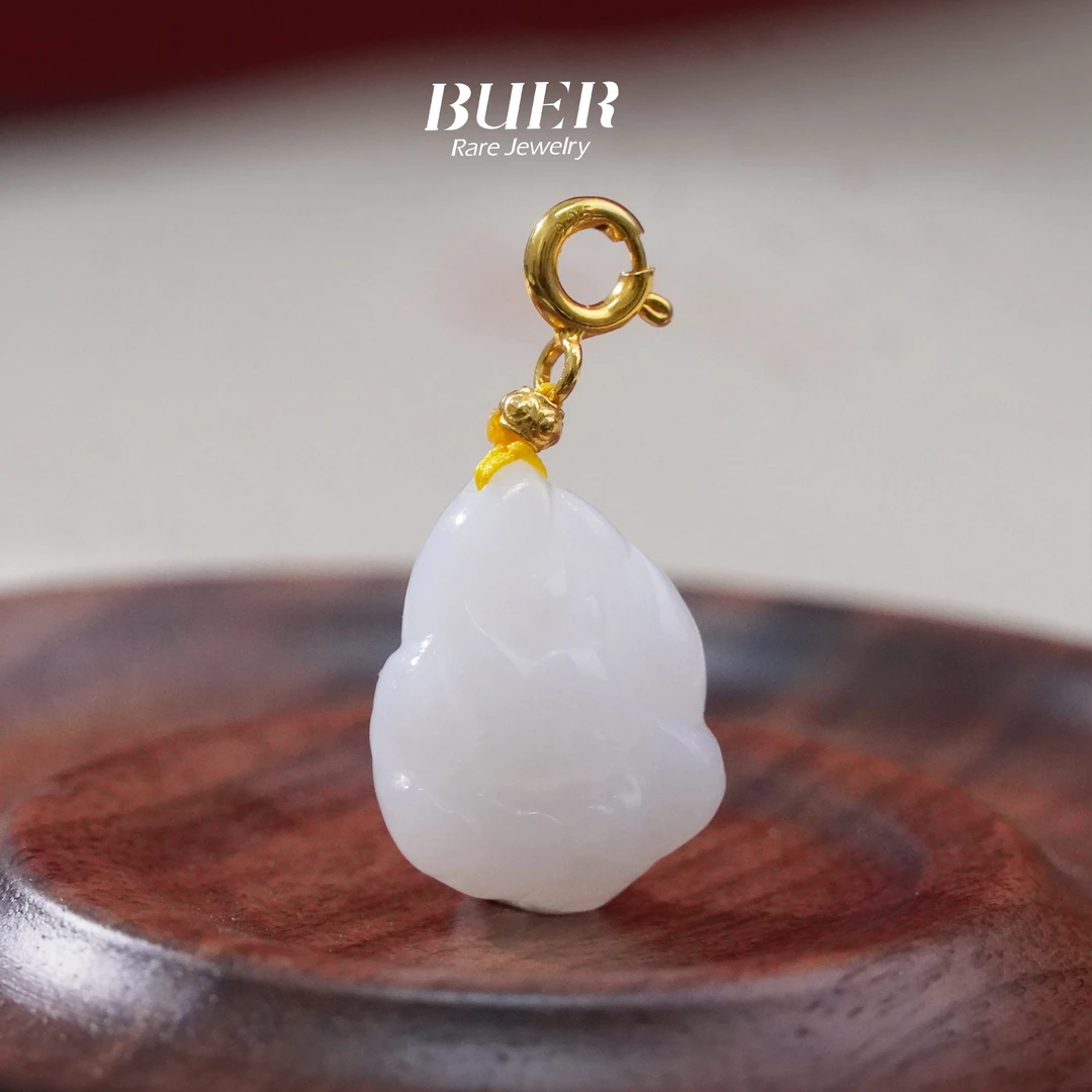 【不二】和田玉白玉DIY吊坠(凤九)