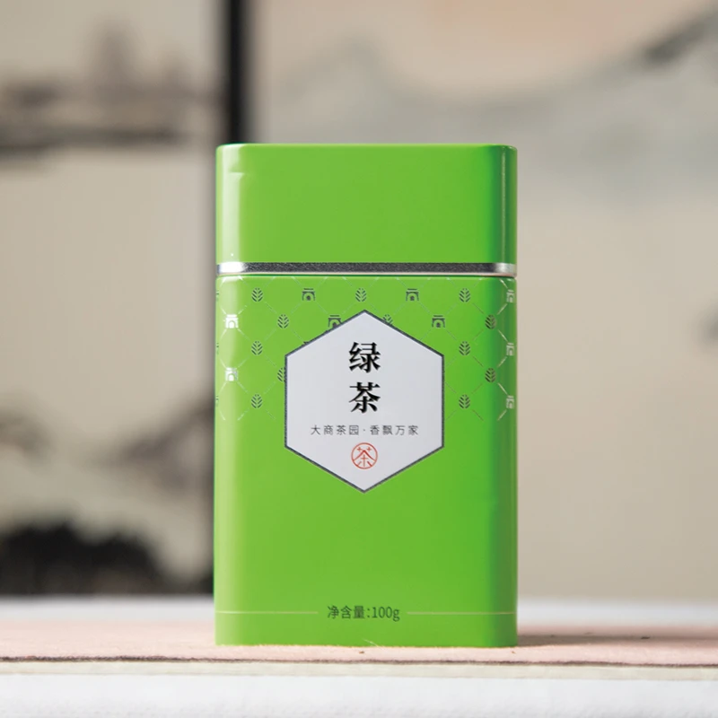 大商茶园四川绿茶一芽一叶卷曲形有栗香100g小重山铁罐绿茶口粮茶