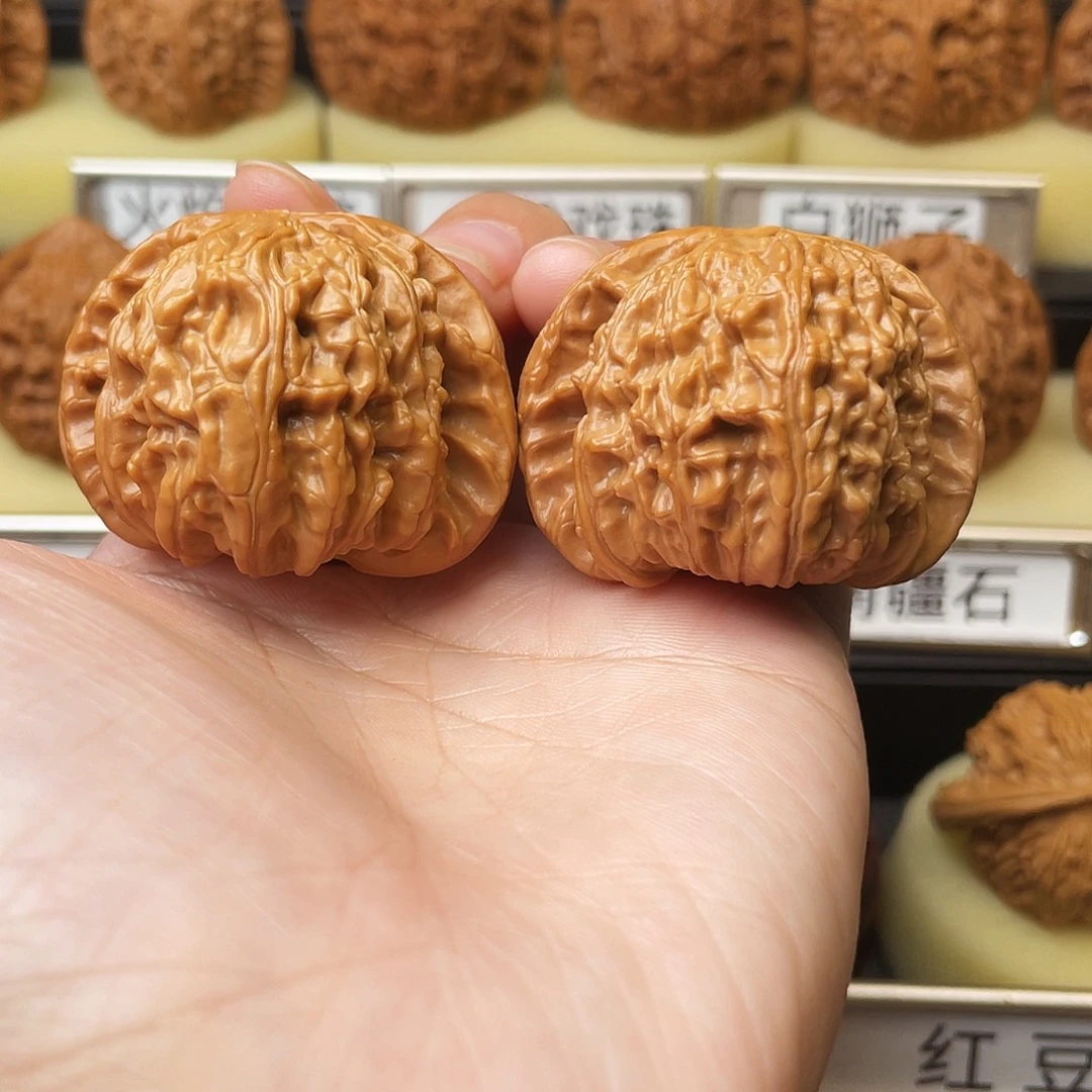 吊坠文玩核桃球白43尺584