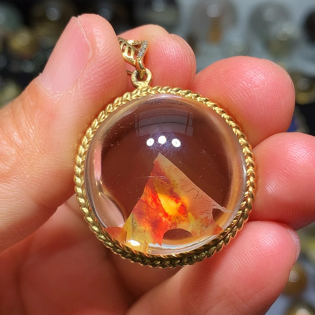 水晶银S925镀金镶嵌珠宝半成品定制款