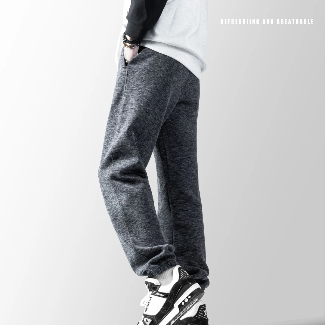 五名治 双侧拉链口袋 休闲束脚裤